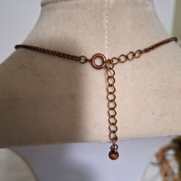 A Vintage Art Glass Women's Necklace Delicate Fairy Core Ethereal Romantic - Picture 9 of 13